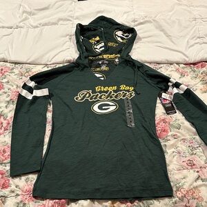 NFL Green Bay Packers Women's Hoodie - Dark Green and White